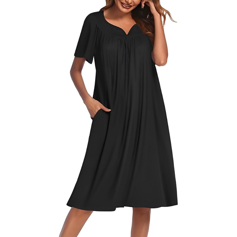 Casual House Dress And Lounge Wear With Pockets For Women