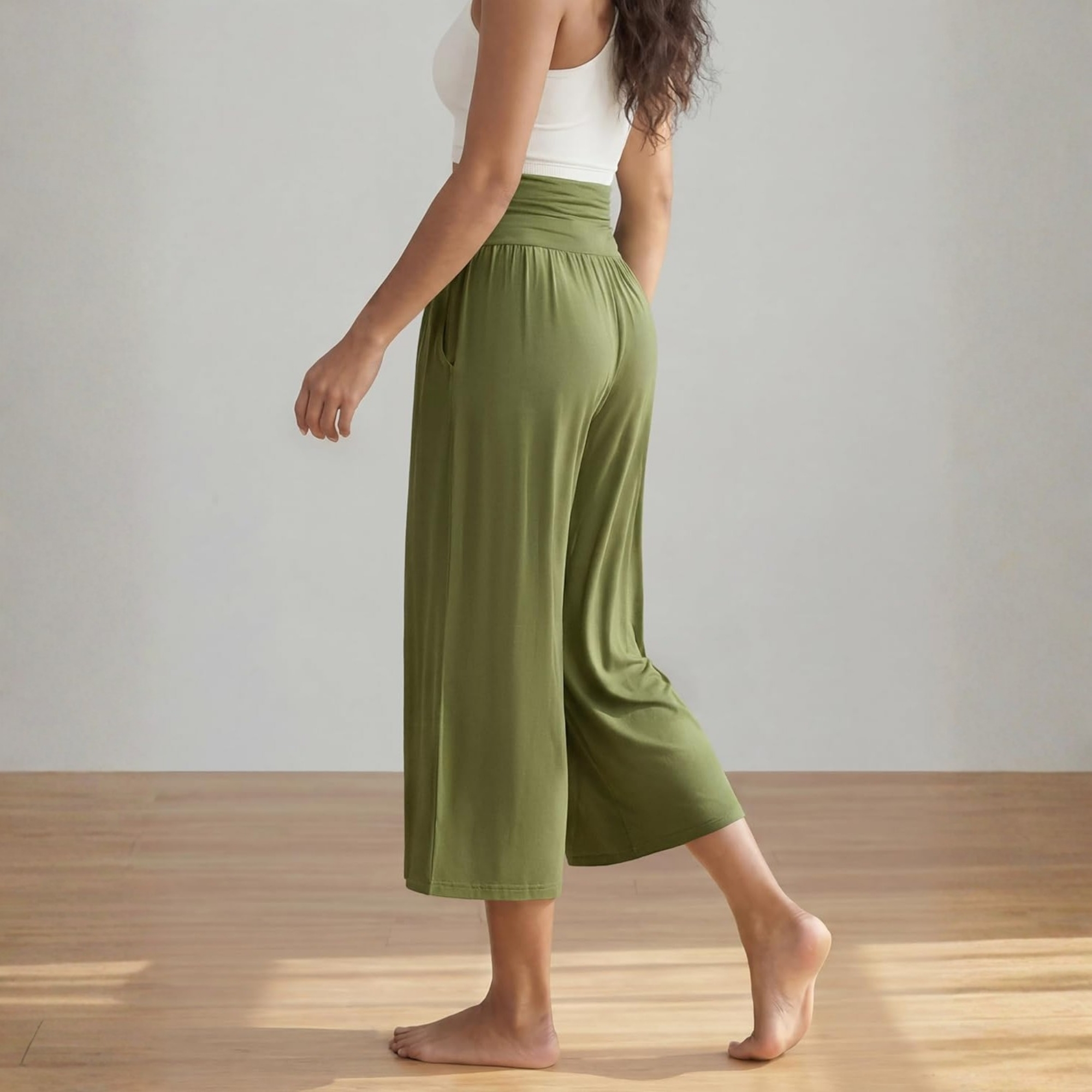 Palazzo Style Pajama Capri Pants For Women