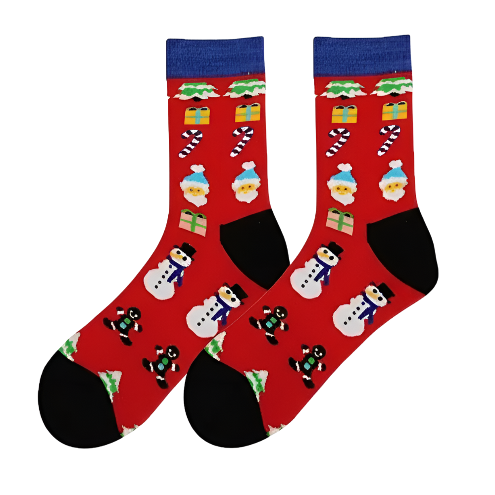 10 Pairs Of Festive Santa Christmas Socks