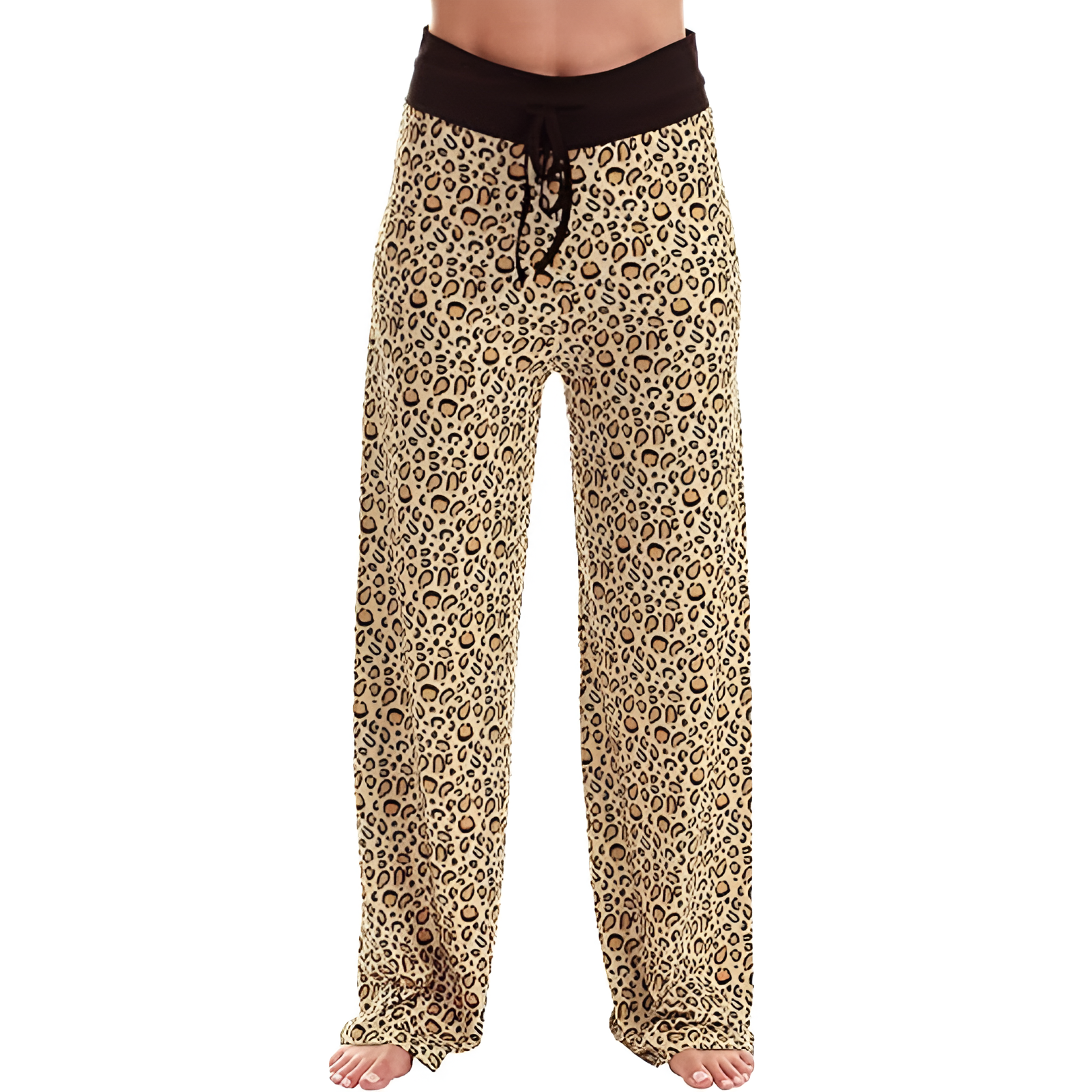 Wide Lounge Pajama Pants With Drawstring