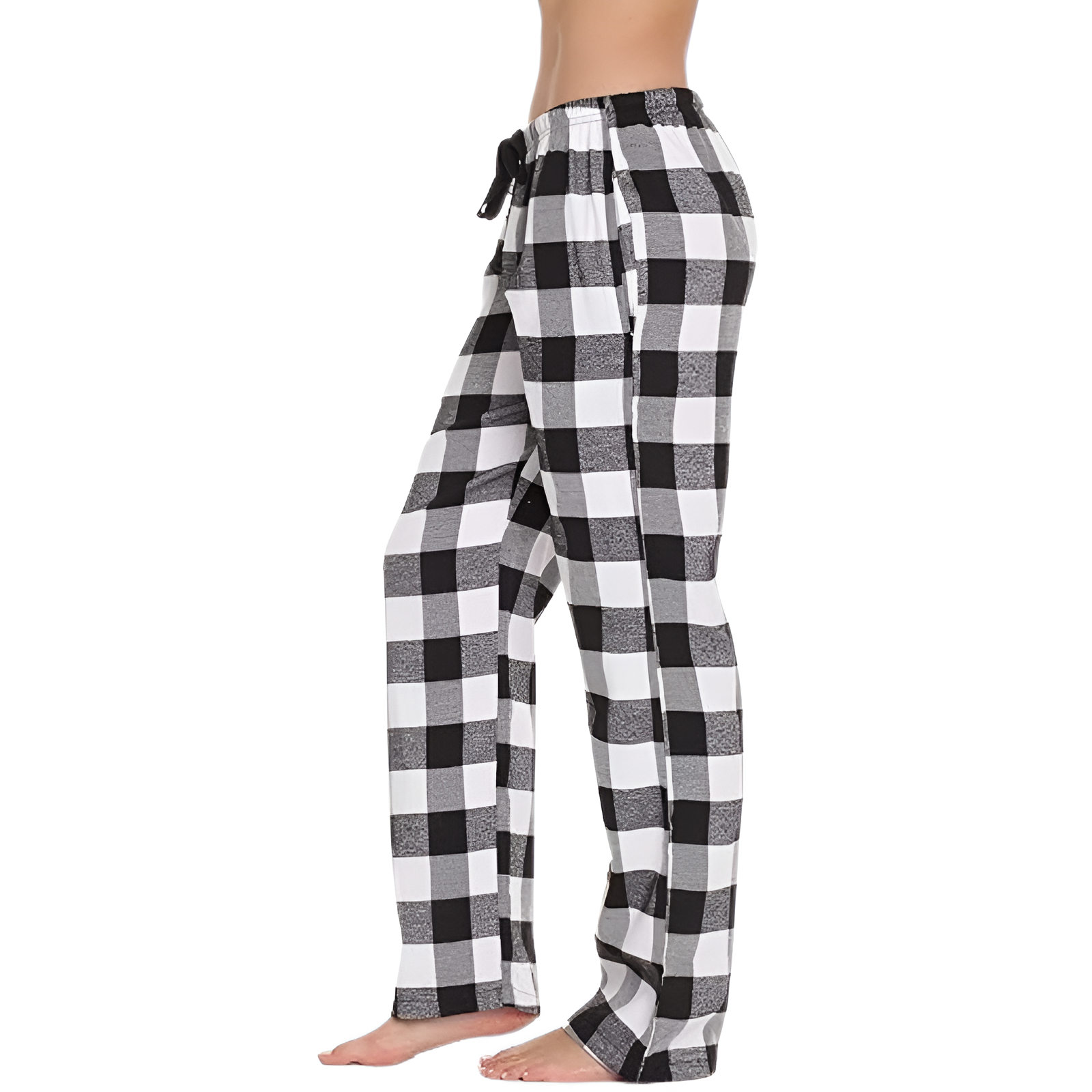 Pajama Pants With Plaid Pattern For Women