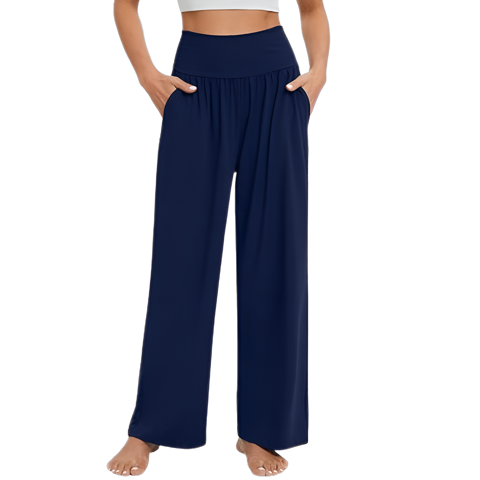 Wide Lounge Yoga Pajama Pants With Pockets