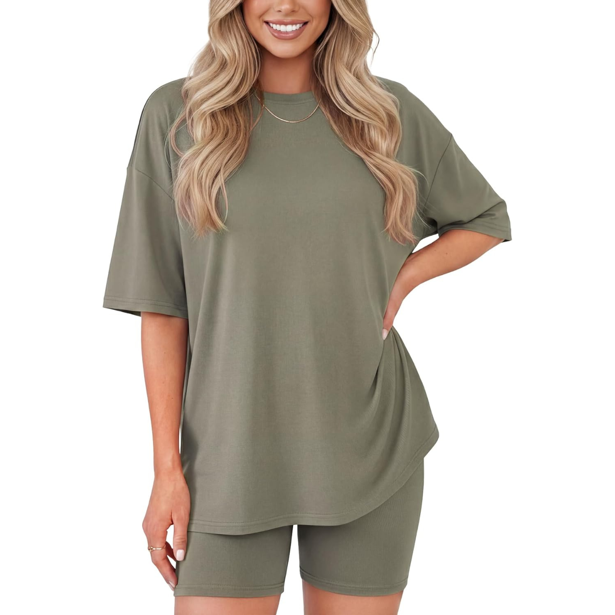 Travel Lounge Two Piece Shorts Set For Women