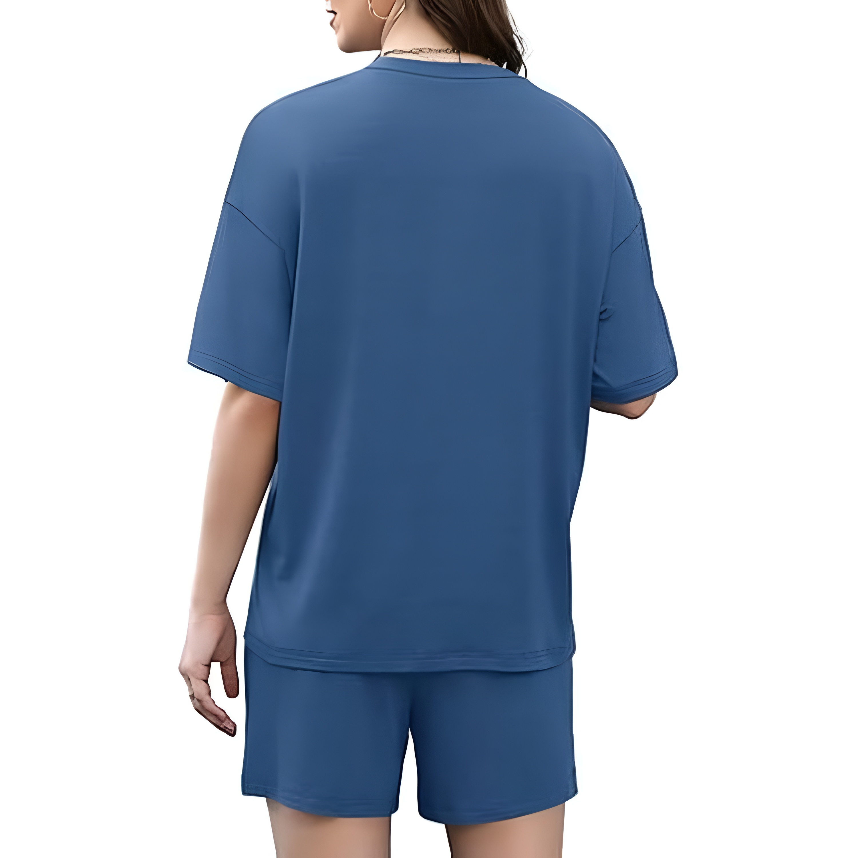 2 Pieces Top And Shorts Outfit Sleepwear Set For Women