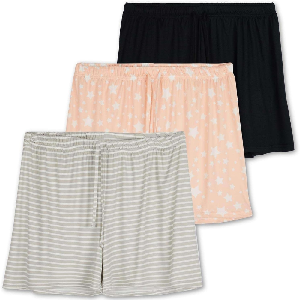 Pack Of 3 Pajama Shorts With Pockets