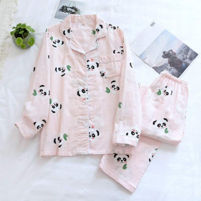 Pure Cotton Ladies Two Piece Pajamas