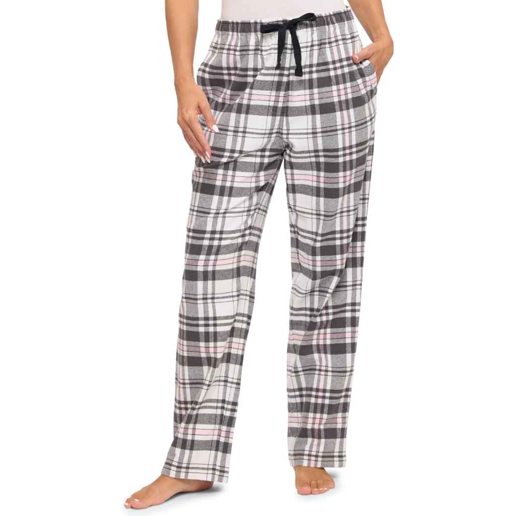 Lounge Pajama Pants With Checkered Pattern For Women