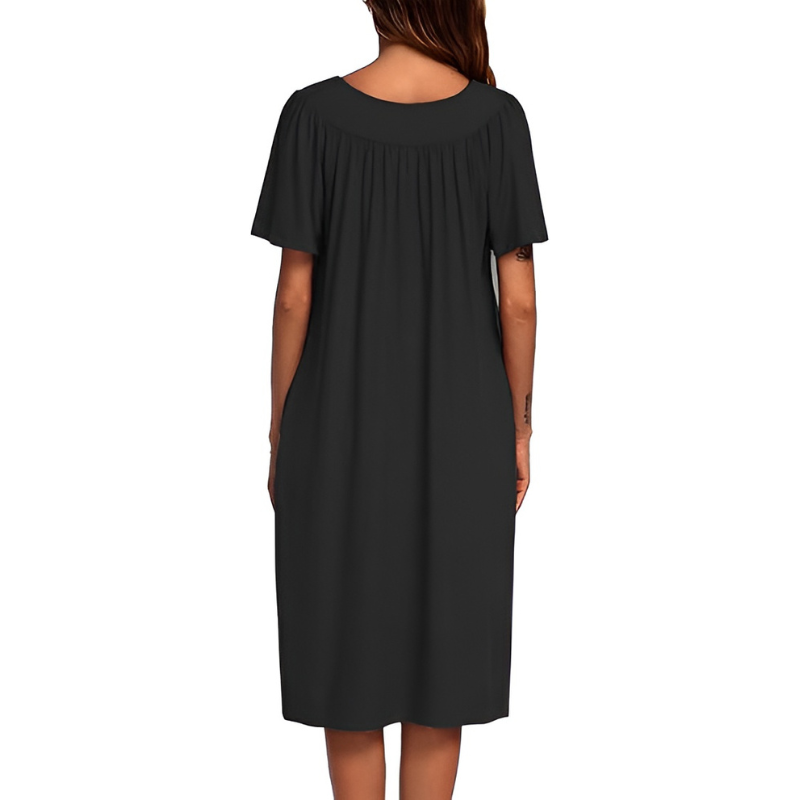 Casual House Dress And Lounge Wear With Pockets For Women