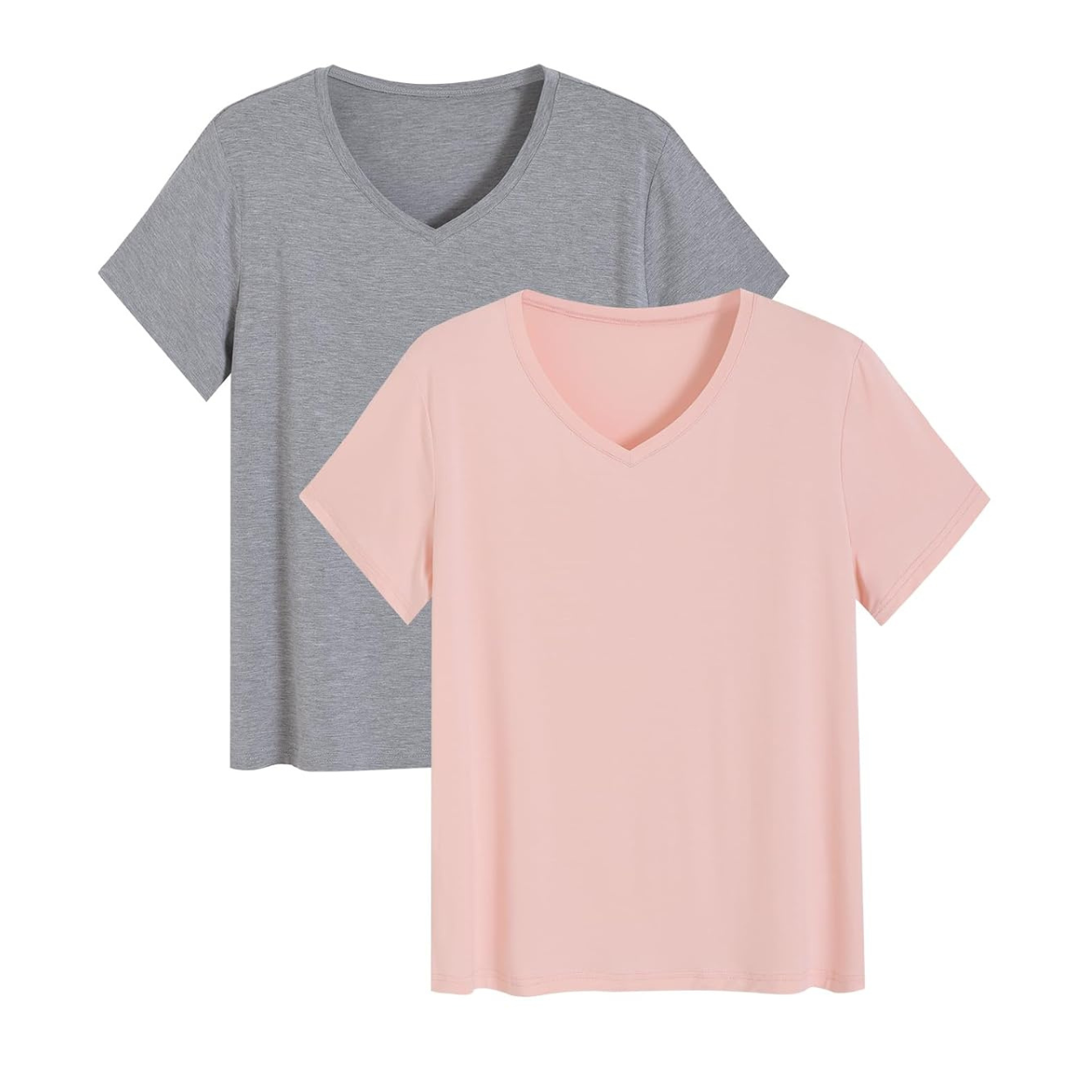 2 Pieces Bamboo Pajama Tops Set For Women