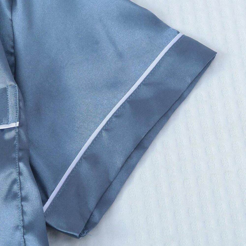 Two Pieces Bowknot Sleeve Lapel Top And Shorts Set For Women