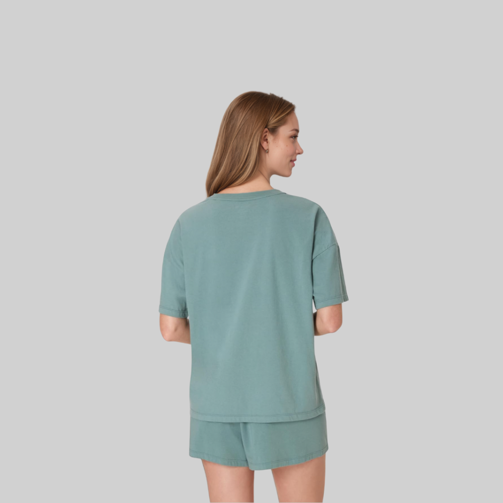 2 Piece Lounge Set With Supersoft Boxy T Shirt And Shorts