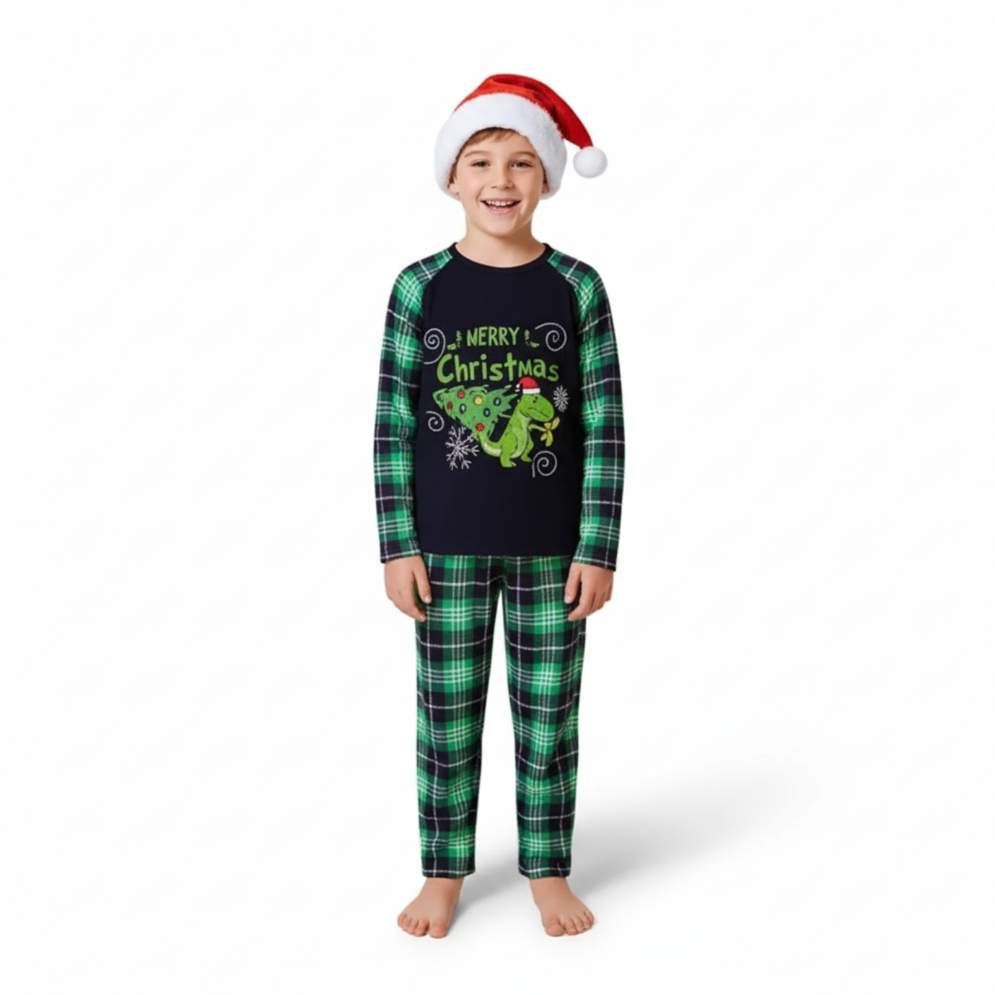 Cartoon Printed Family Matching Christmas Pajama Set