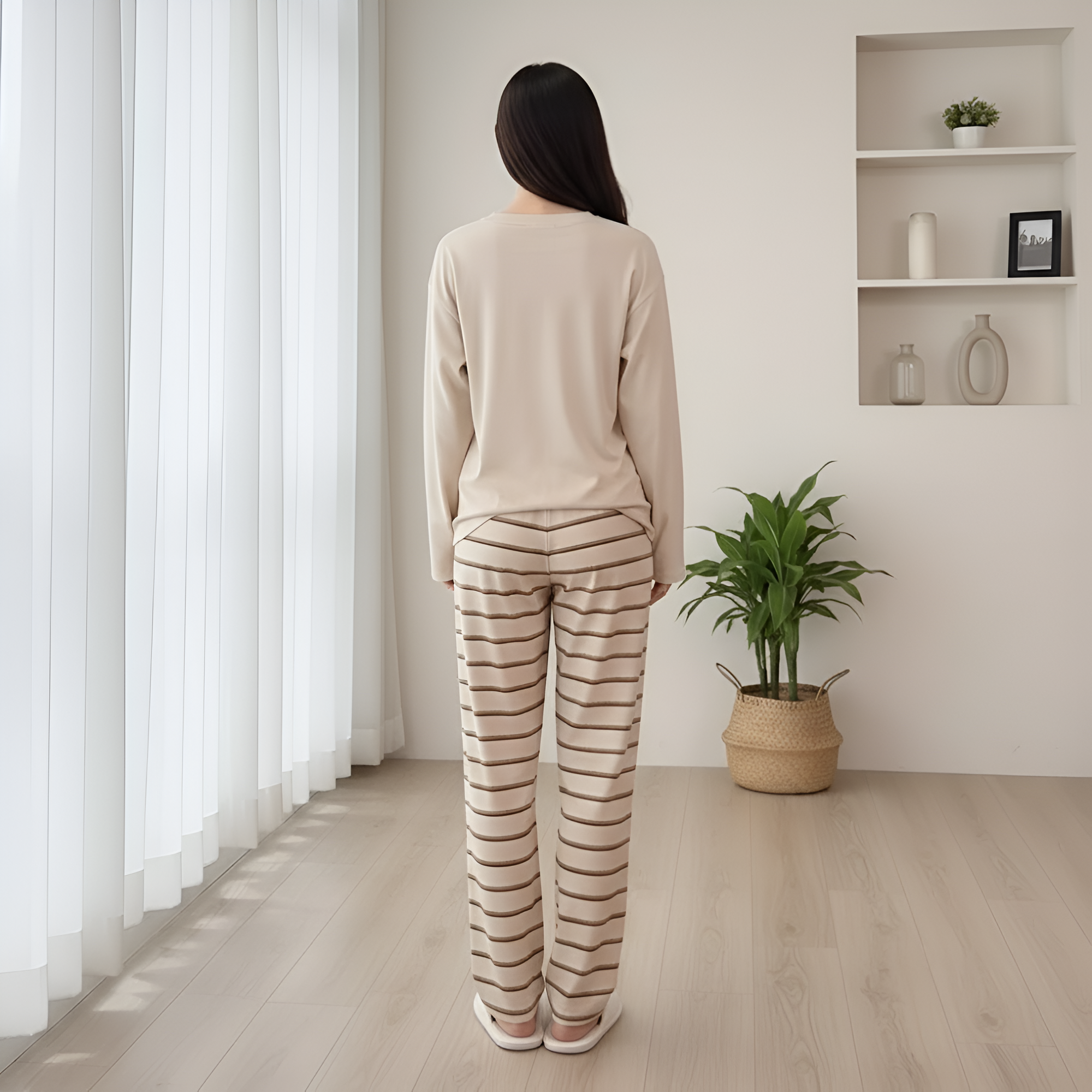 Print Women'S Long Sleeve Long Pants Or Men'S Long Sleeve Long Pants Set Men'S Set