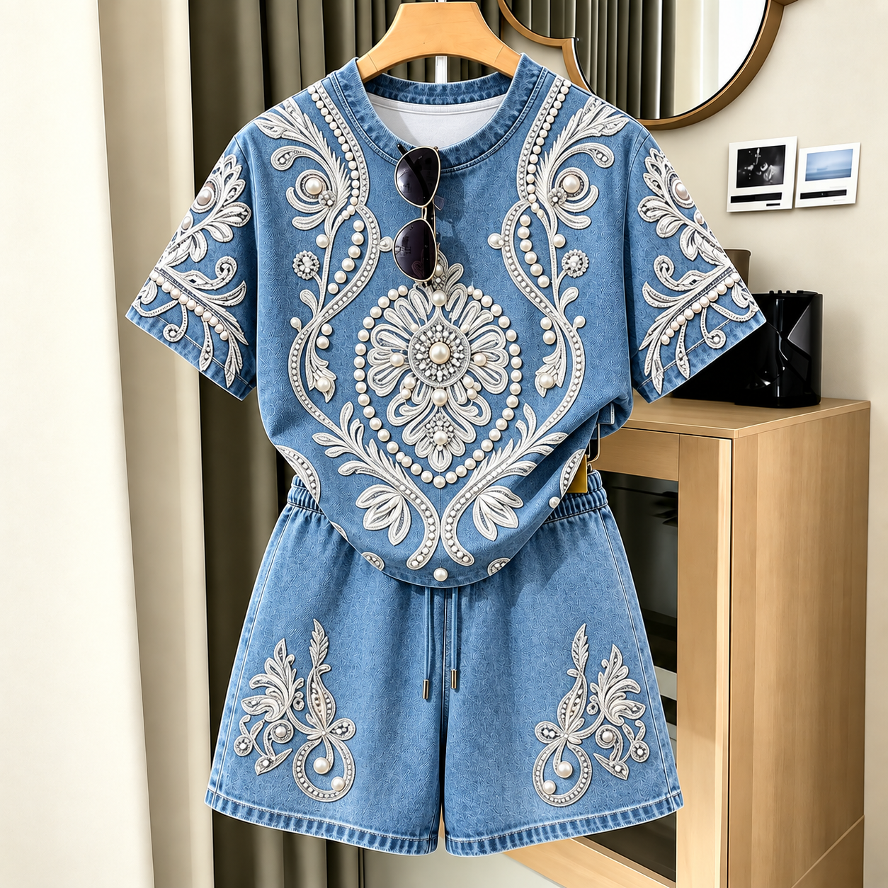 2 Pieces Striped Lounge Set For Casual Wear For Women