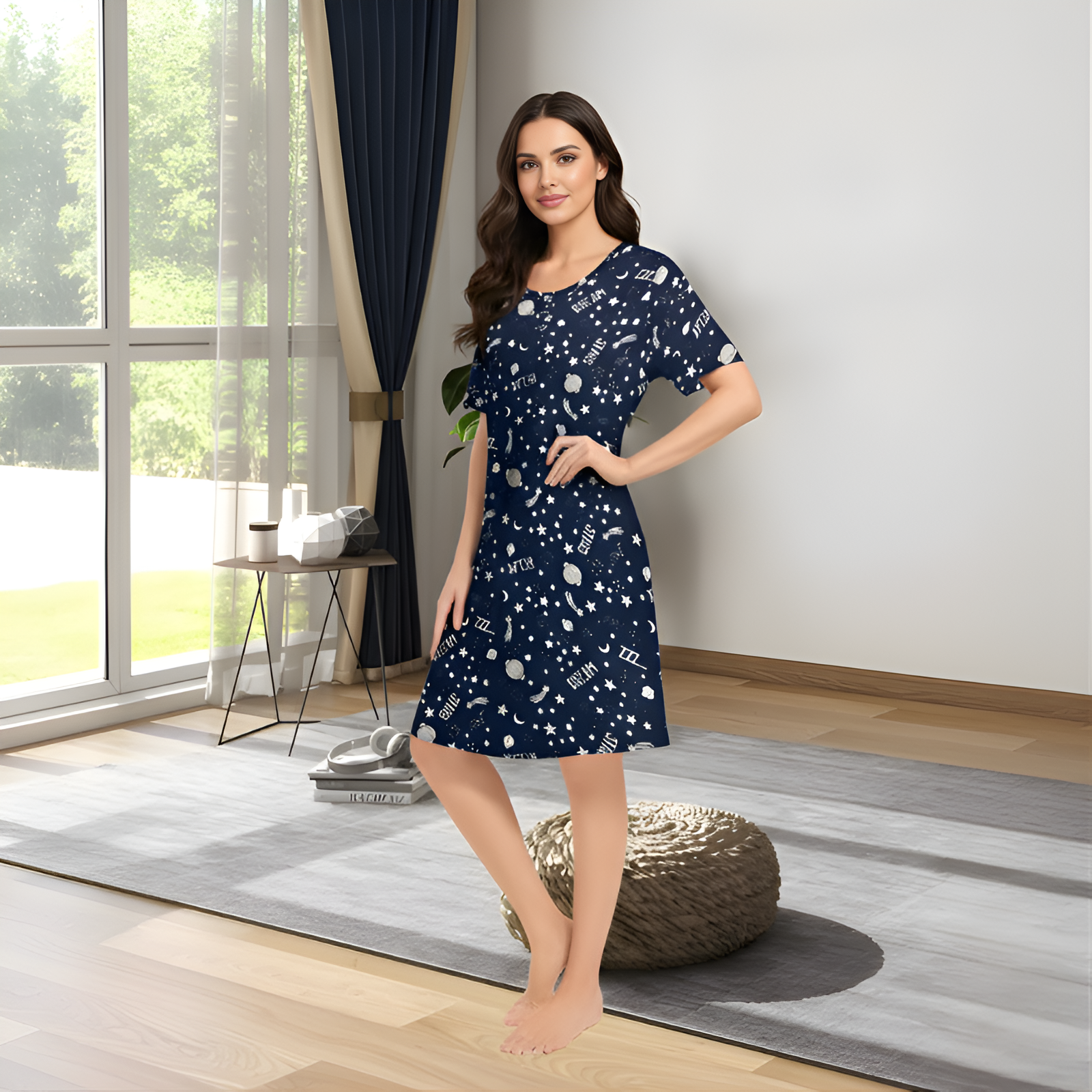 Pack Of 3 Short Sleeve Nightgowns For Women
