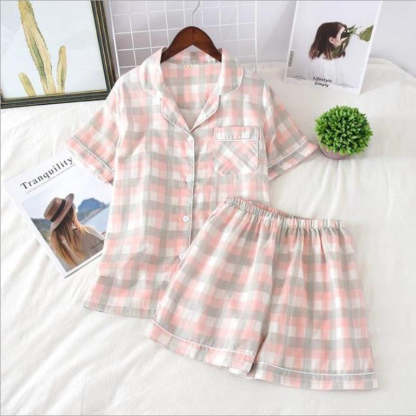 Multi Pattern Printed Short Pyjamas Set