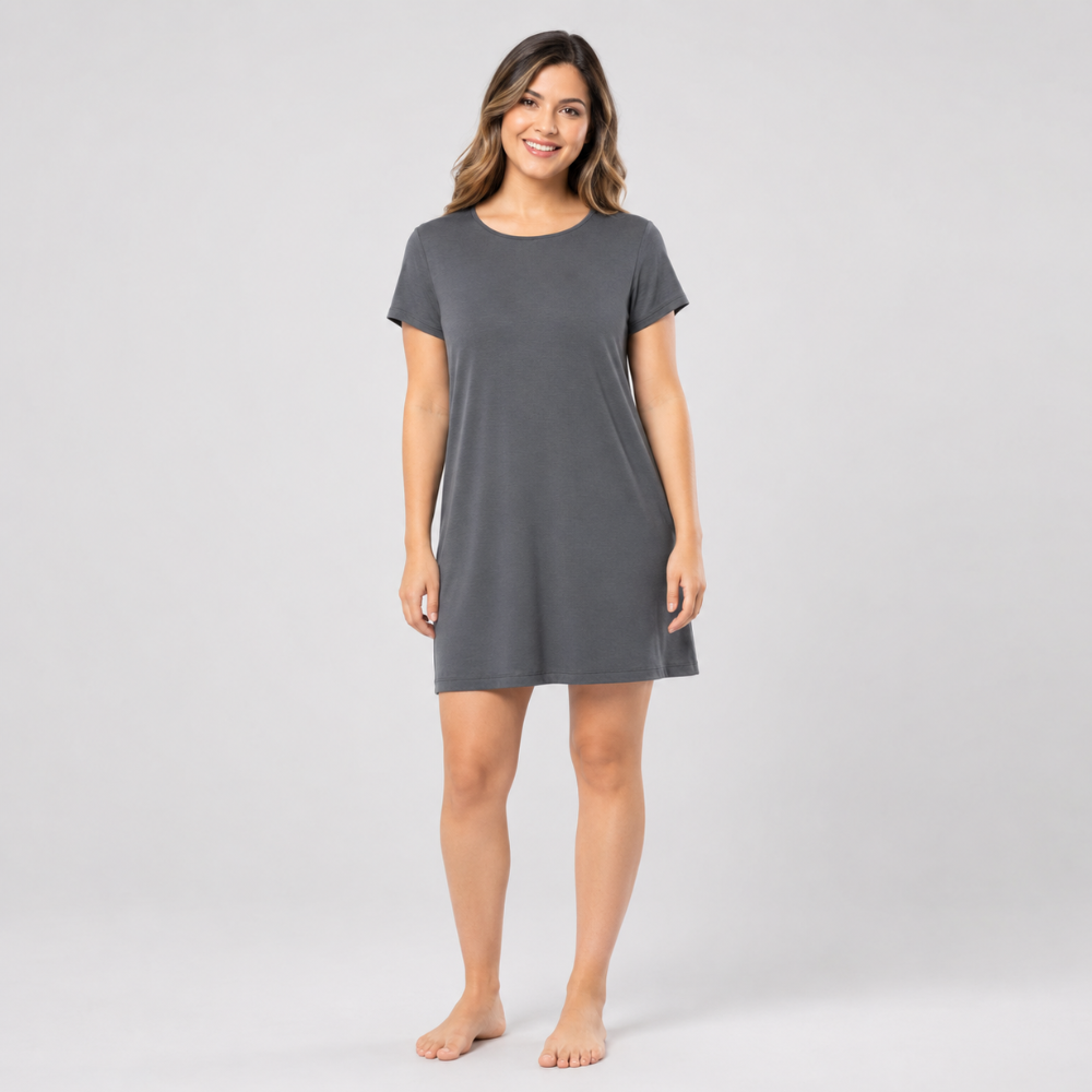 Women Short Sleeve Comfy Shirt Dress