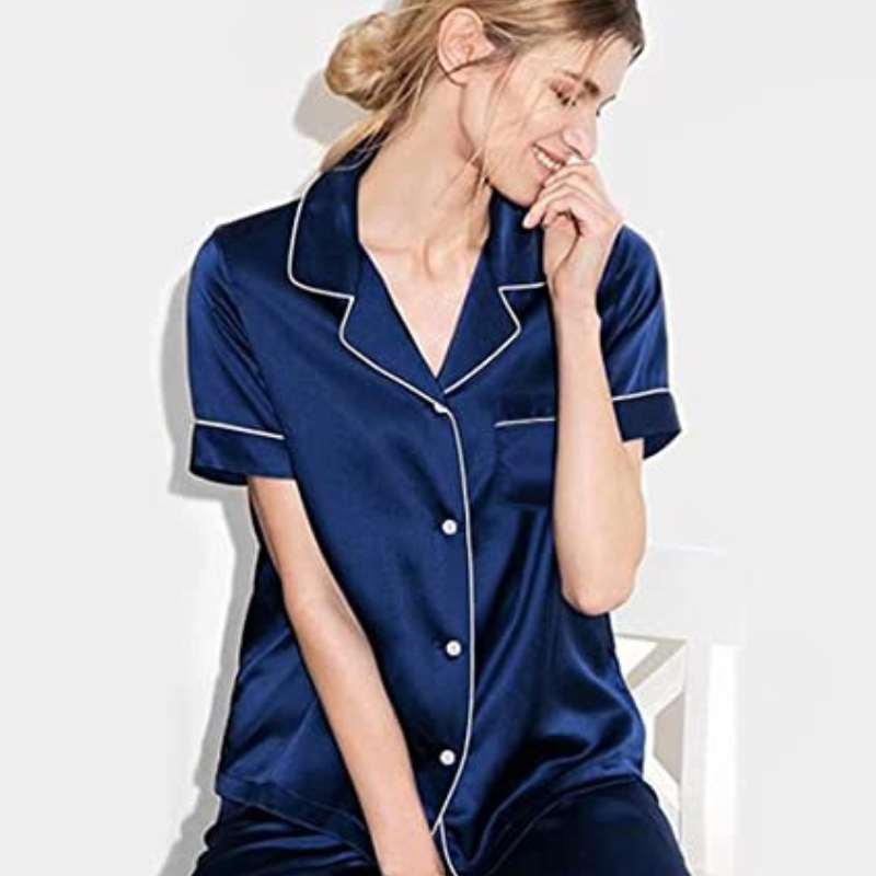 Women Silk Satin Two Piece Sleepwear