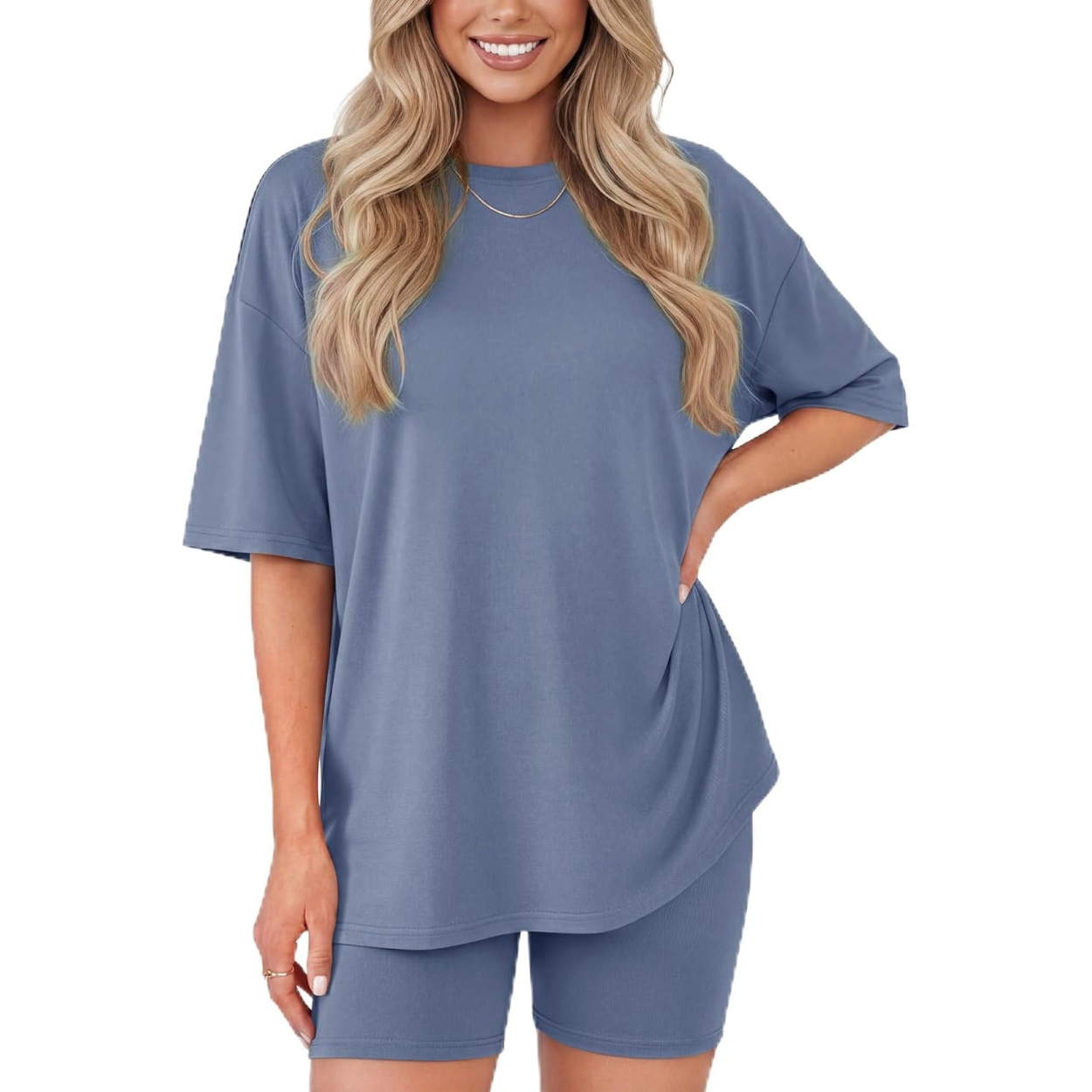 Travel Lounge Two Piece Shorts Set For Women