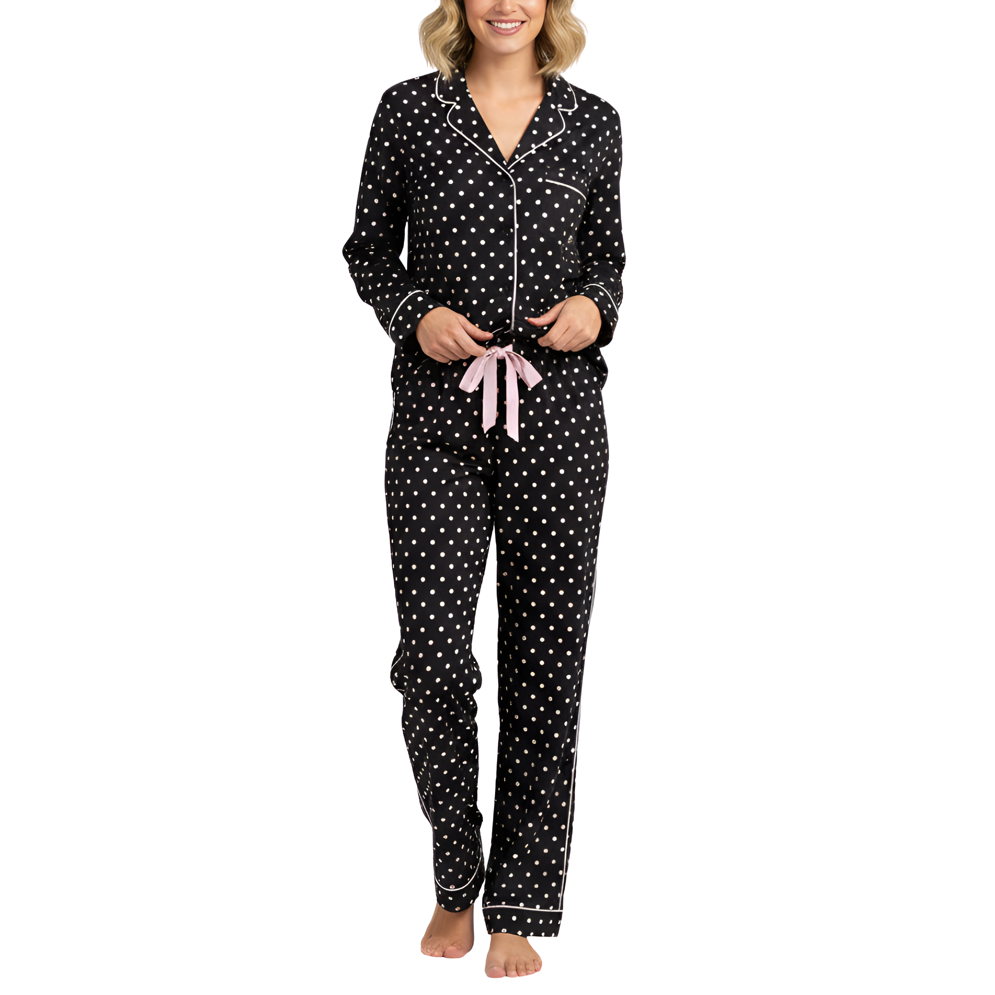 Long Sleeve Button Down Sleepwear Pajama Set