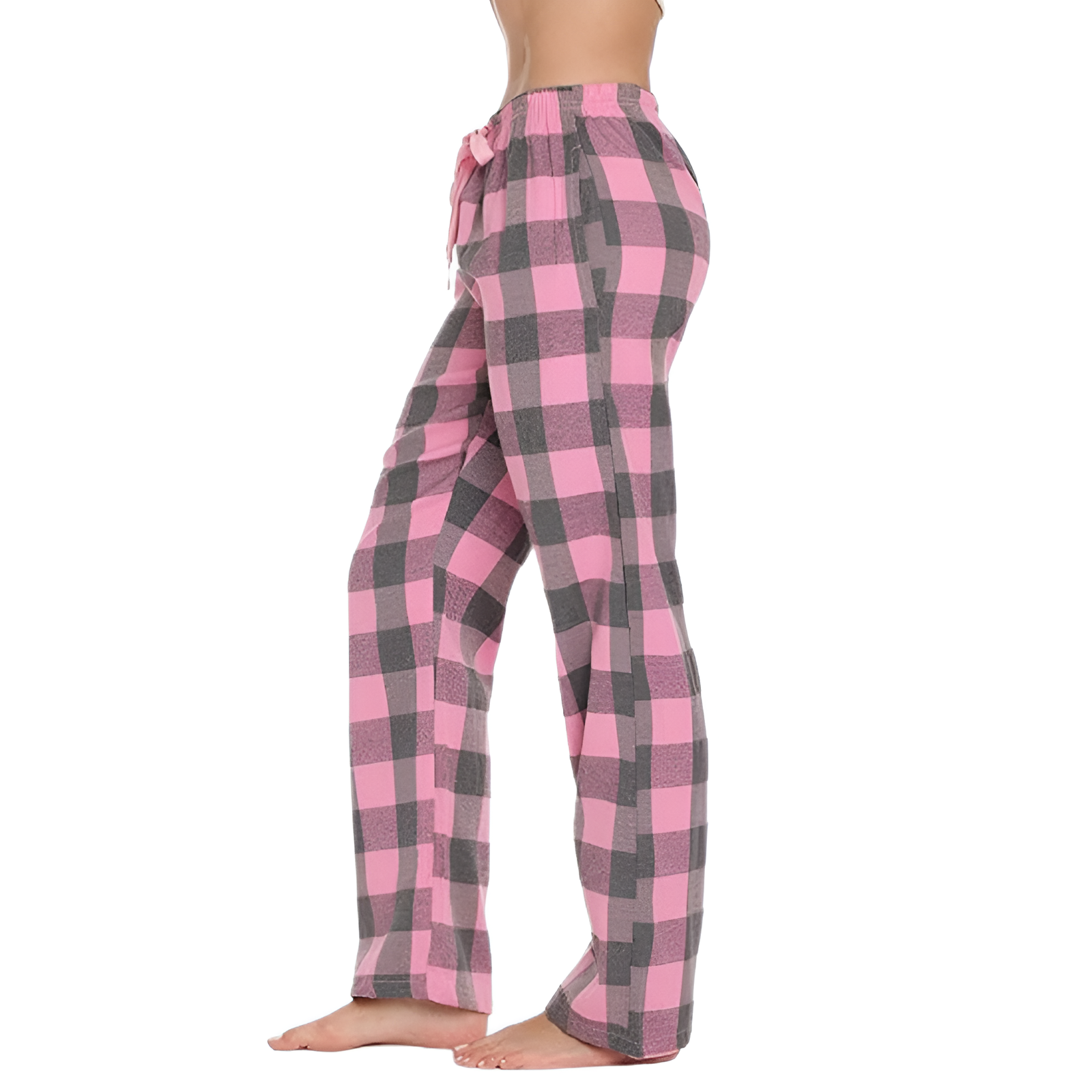 Pajama Pants With Plaid Pattern For Women