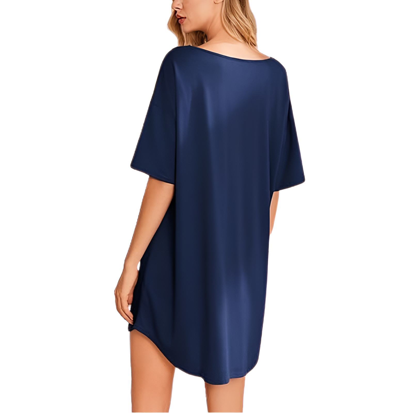 Nightgowns For Women With Short Sleeves And Pocket