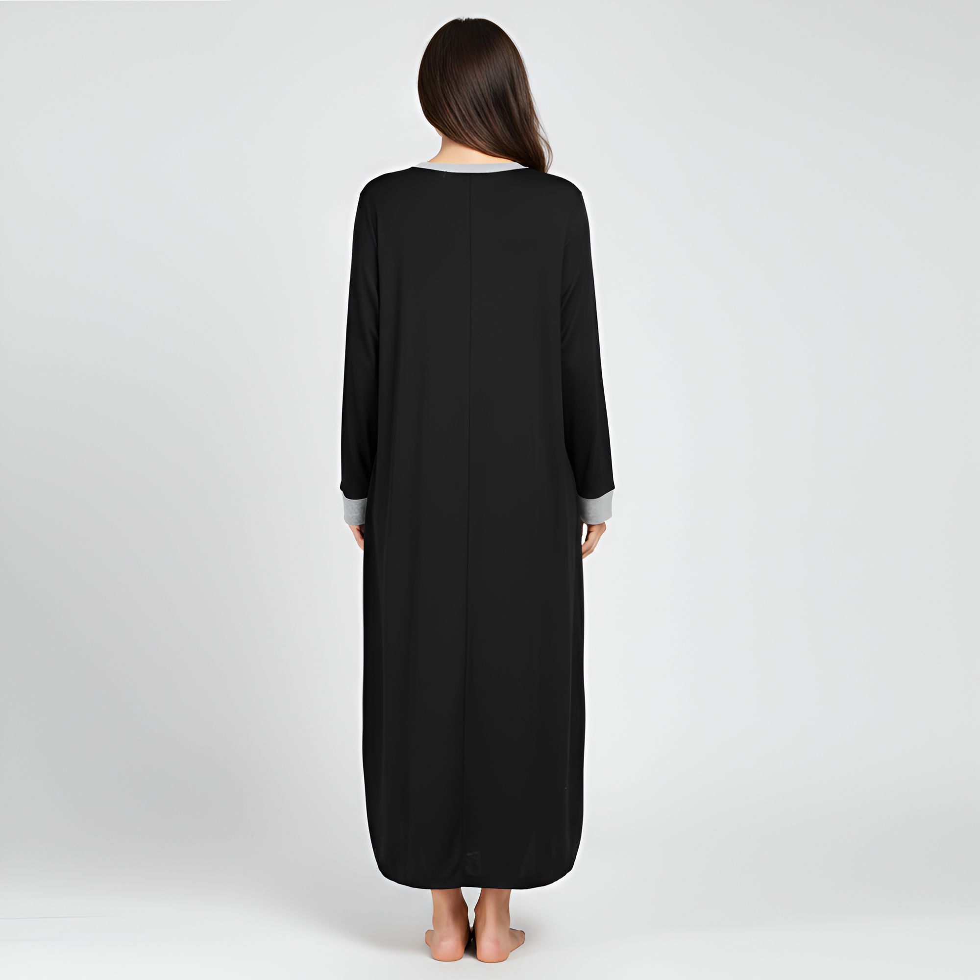 Long Nightgown And Full Length Sleep Shirt With Pockets For Women