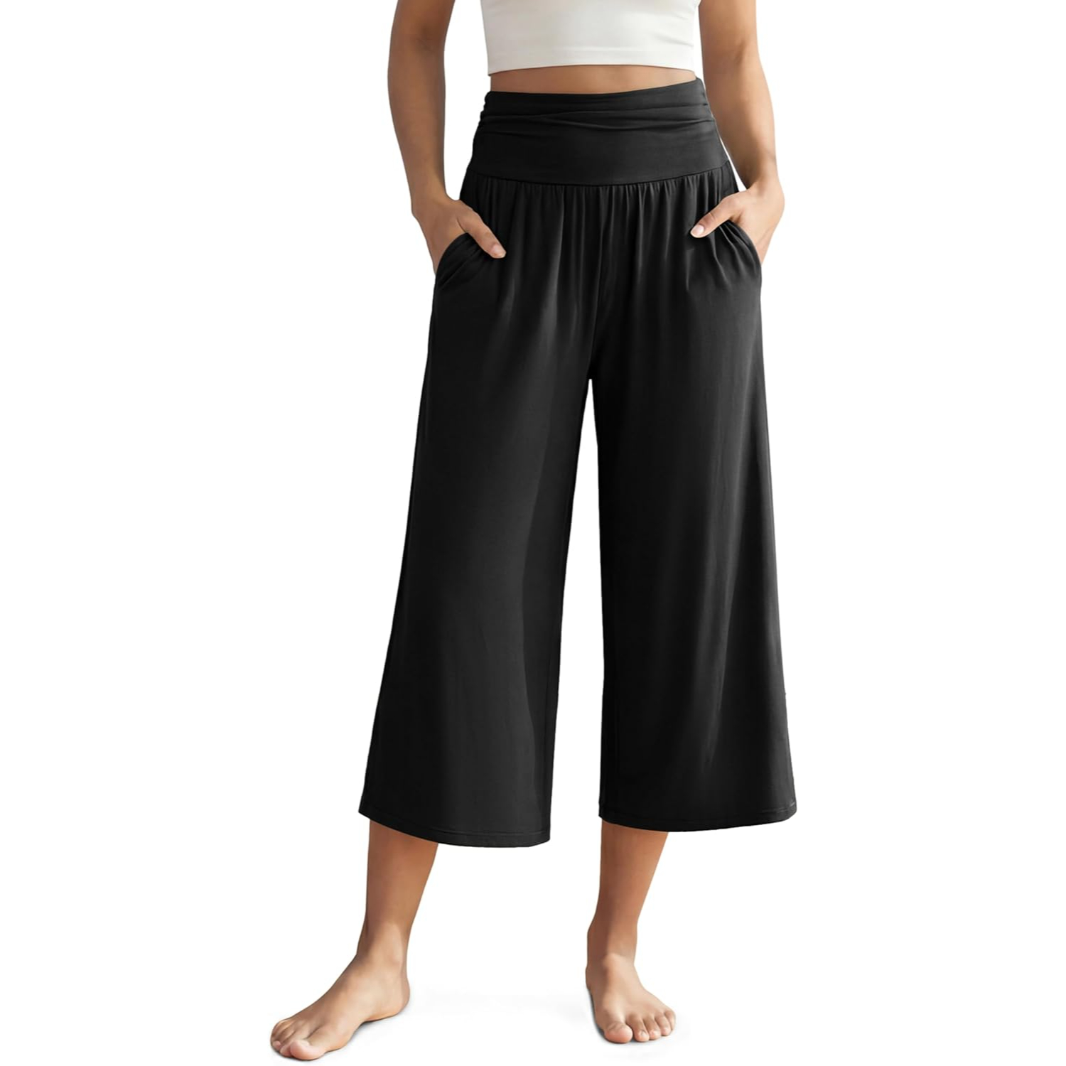 Palazzo Style Pajama Capri Pants For Women