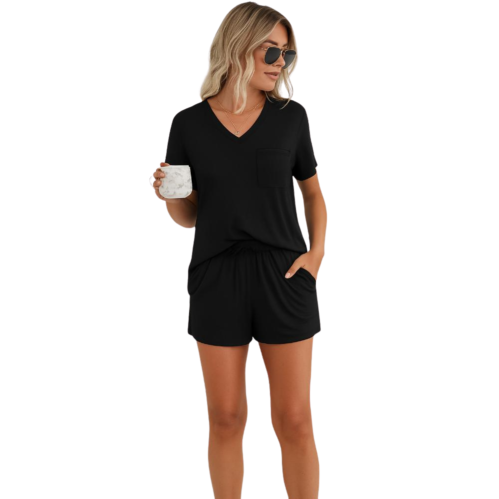 Piece Lounge Outfit With Pocket Short