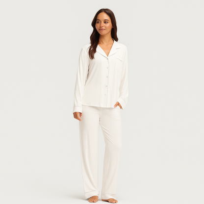 Women Bamboo Stretch Knit Long Sleeve Pajama Set