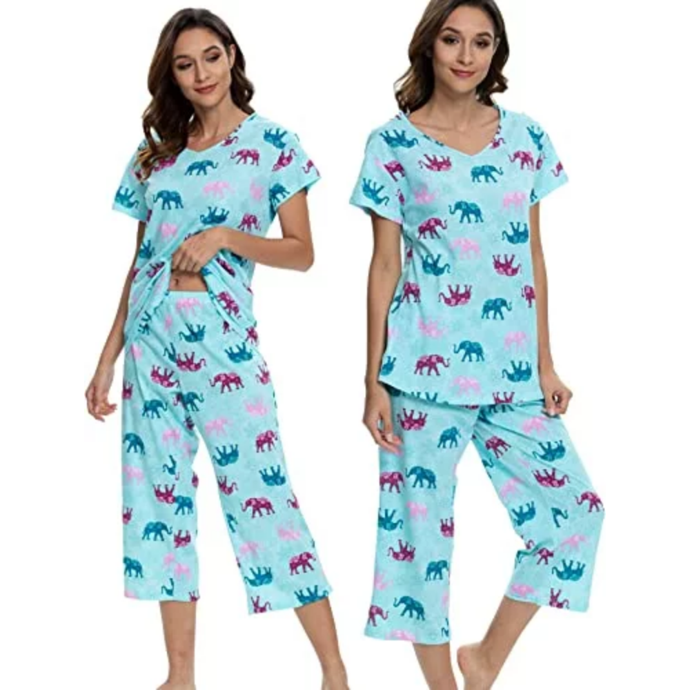 Night Wear Top And Pajamas Sets
