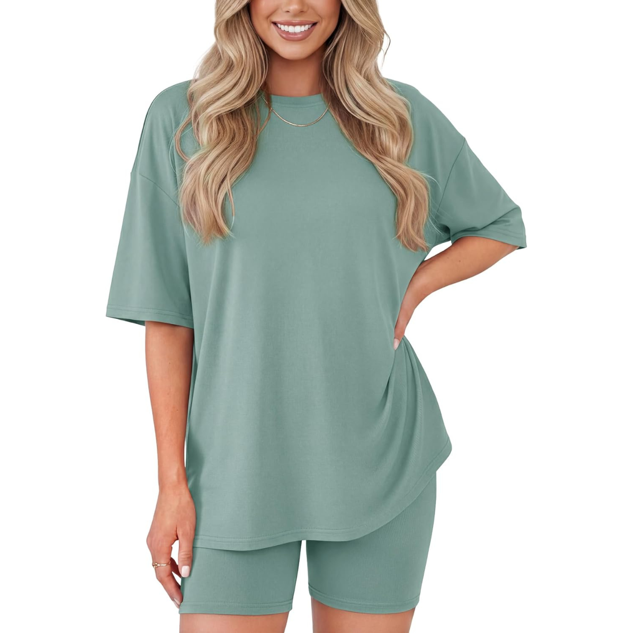 Travel Lounge Two Piece Shorts Set For Women