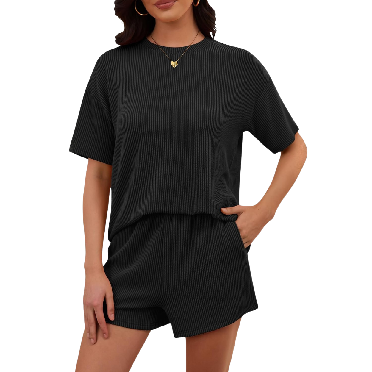 Oversized Two Piece Tracksuit With Shorts