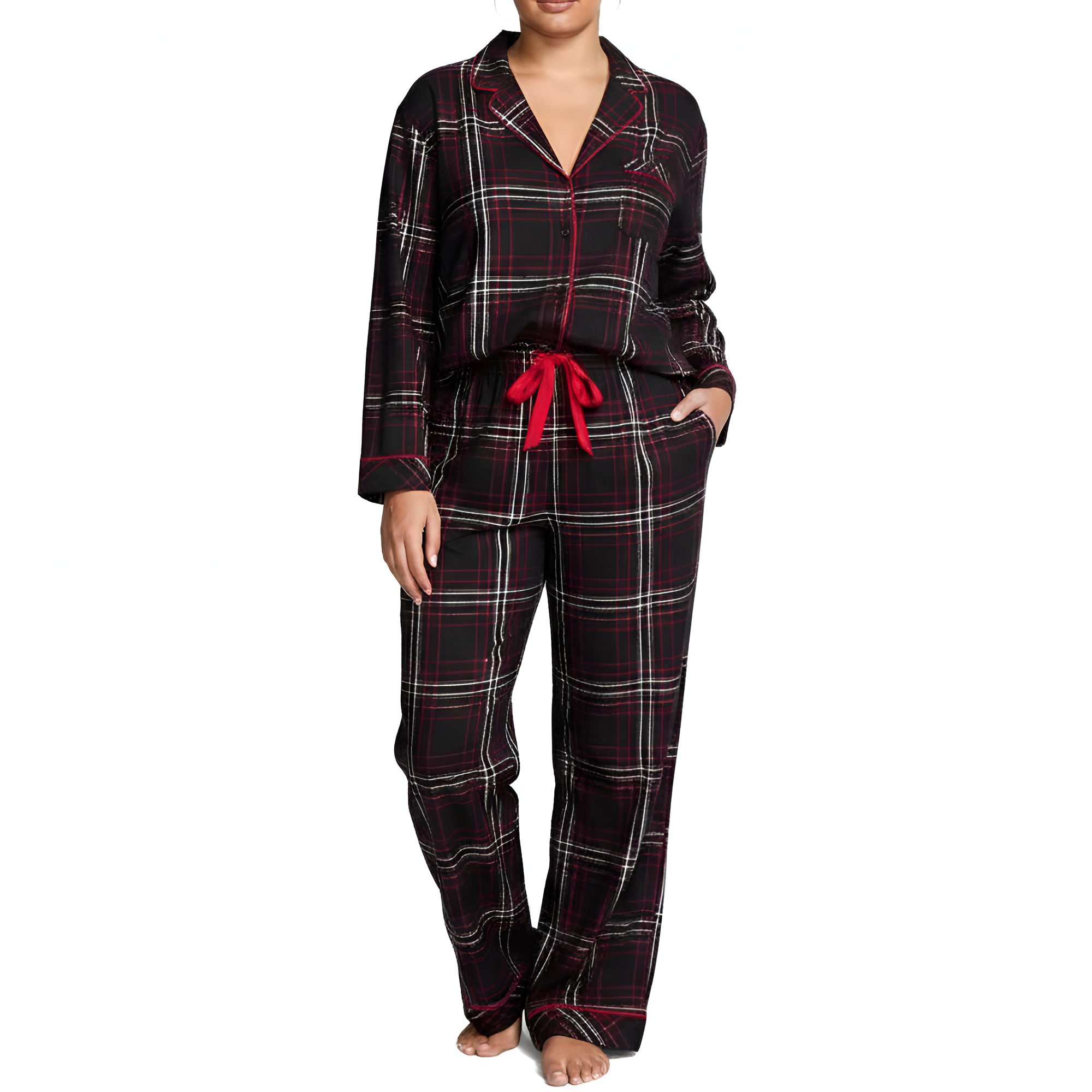 Long Sleeve Button Down Sleepwear Pajama Set