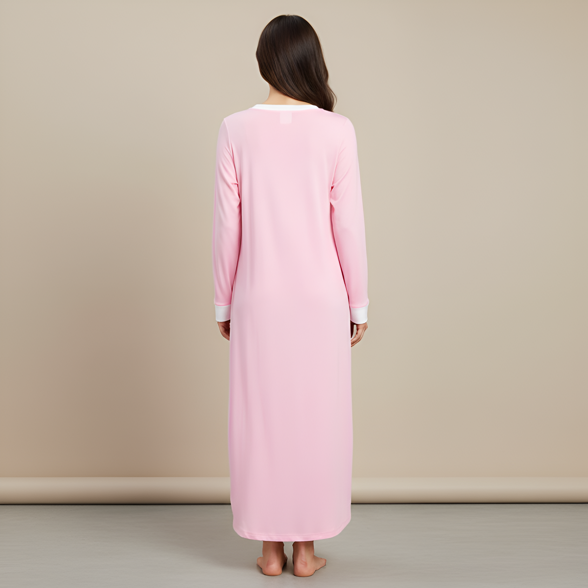 Long Nightgown And Full Length Sleep Shirt With Pockets For Women