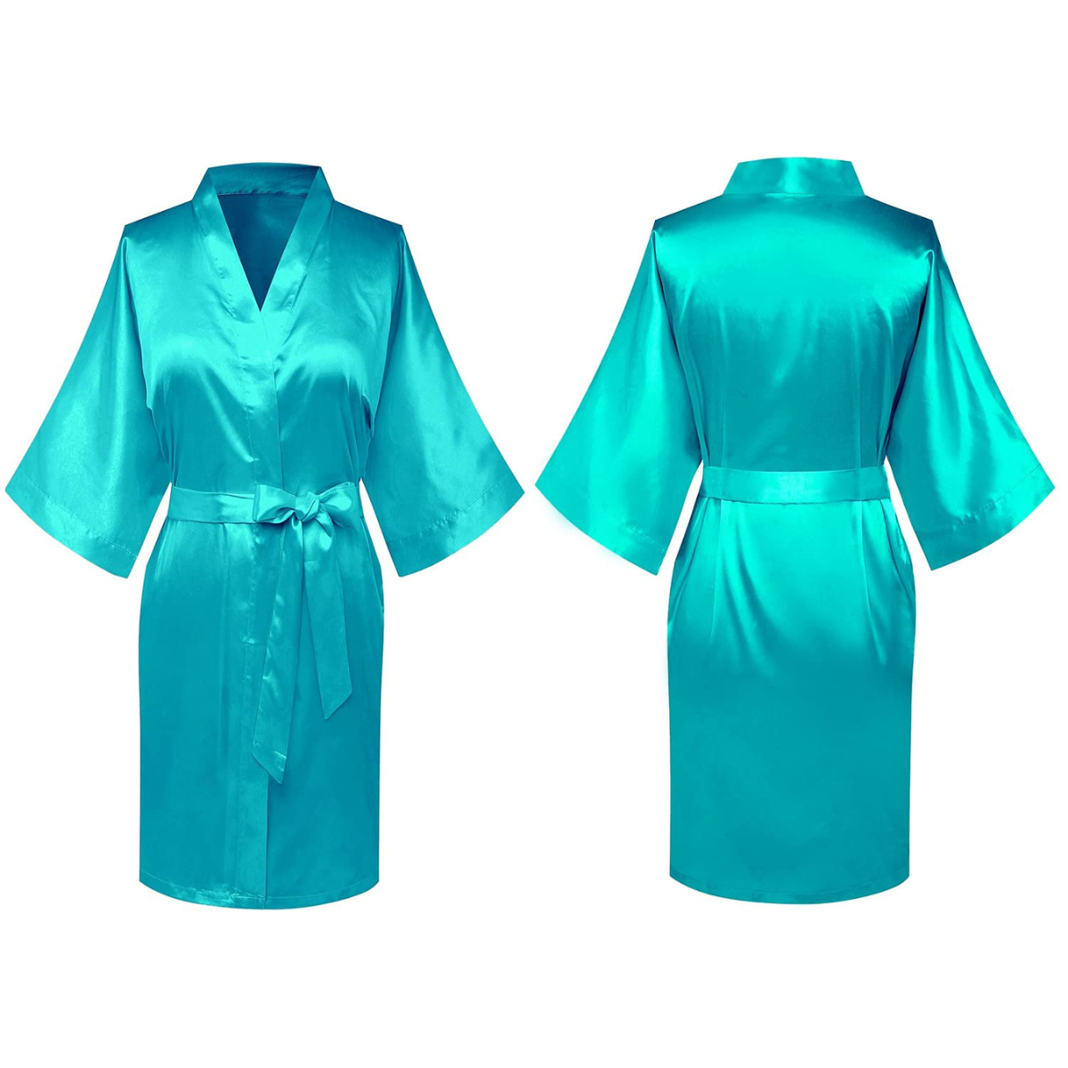 Short Bridesmaid Bride Party Silky Satin Sleepwear Robes