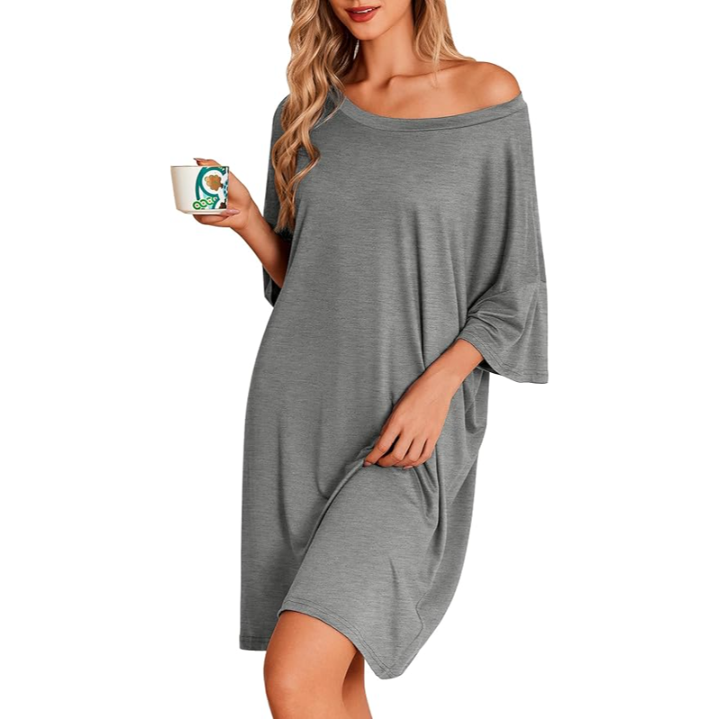 Oversized Nightgowns For Women With Short Sleeves
