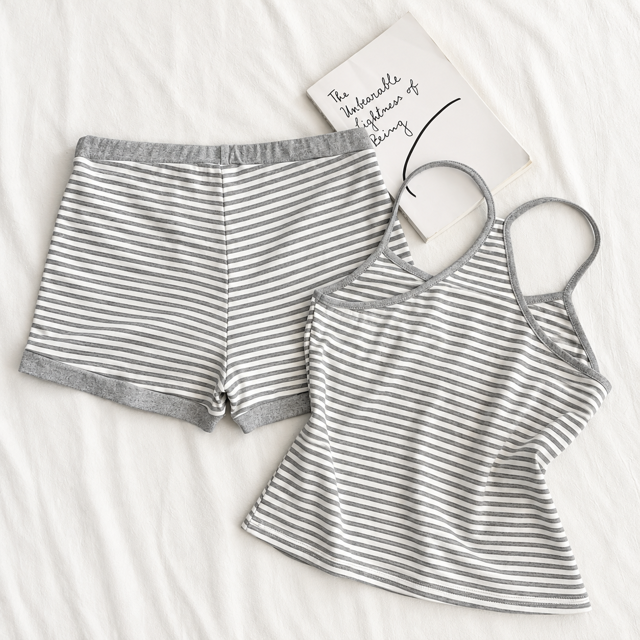 2 Pieces Cami Top And Shorts Lounge Set For Women