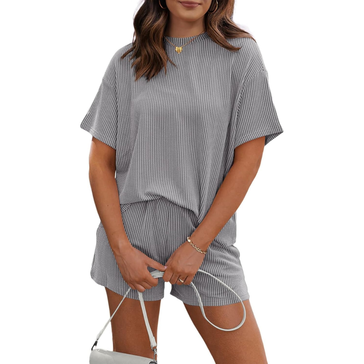 Oversized Two Piece Tracksuit With Shorts