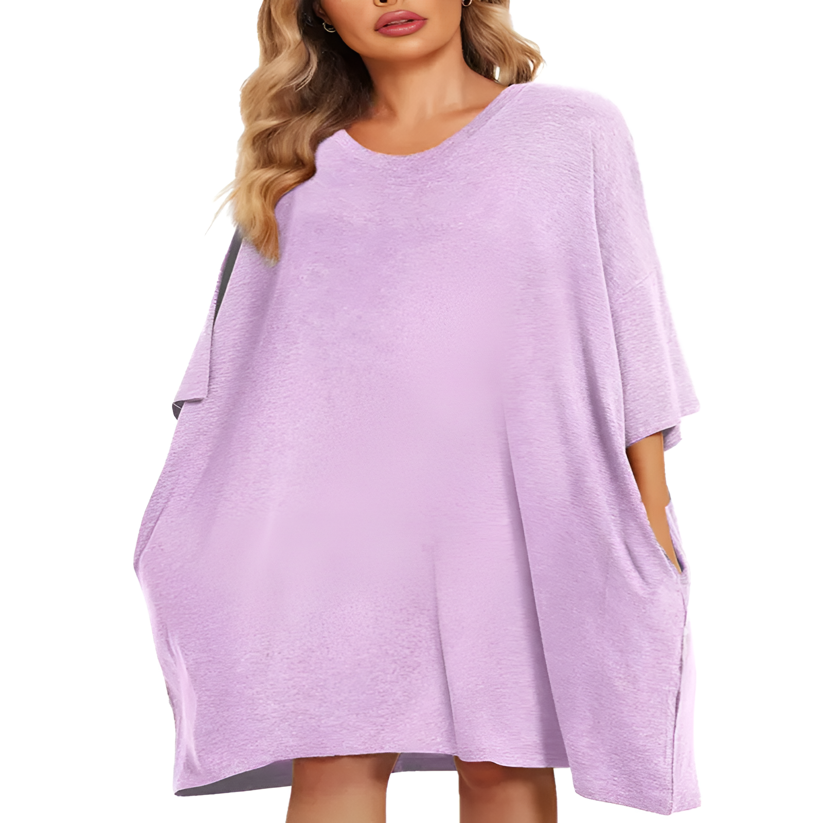 Bamboo Sleep Shirt Dress With Pocket