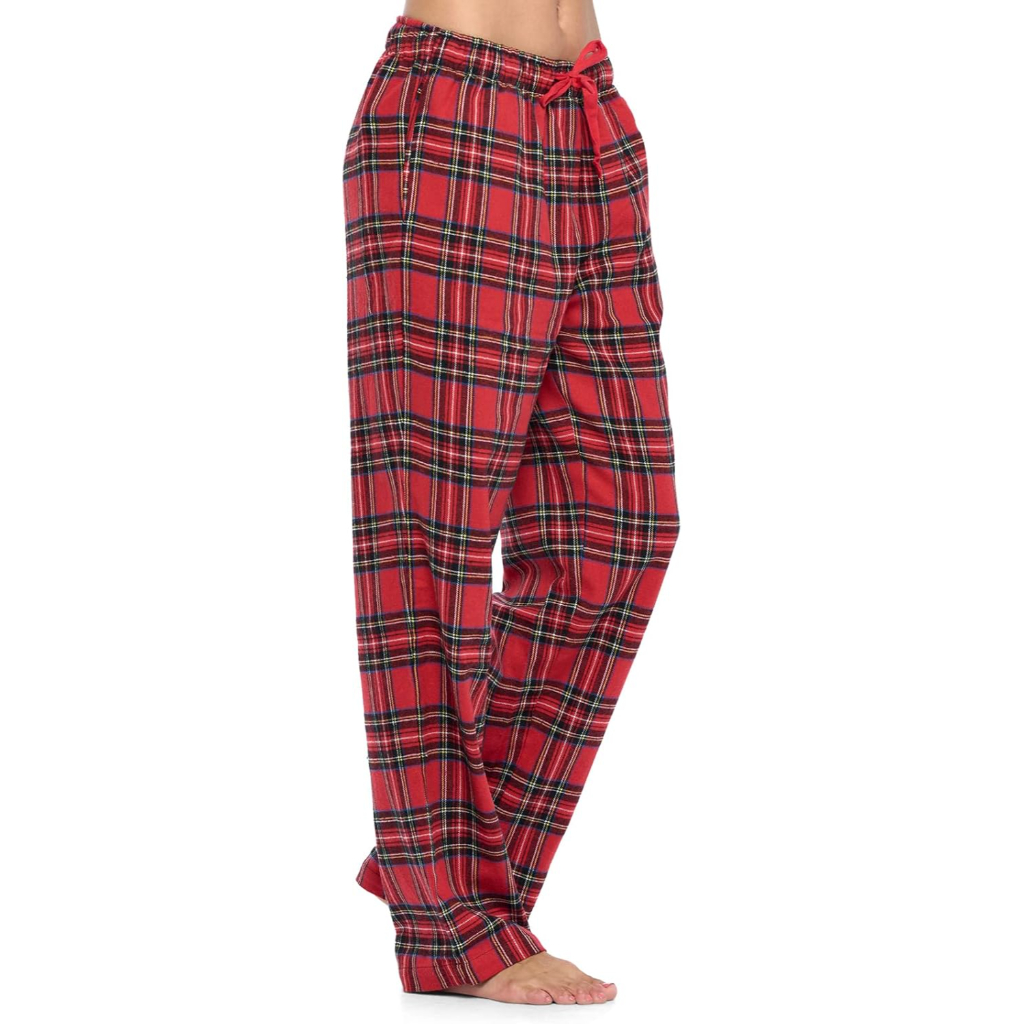 Lounge Pajama Pants With Checkered Pattern For Women