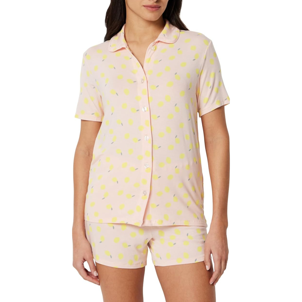 Soft Short Sleeve Pajama Set For Comfortable Everyday Sleep And Lounging For Women