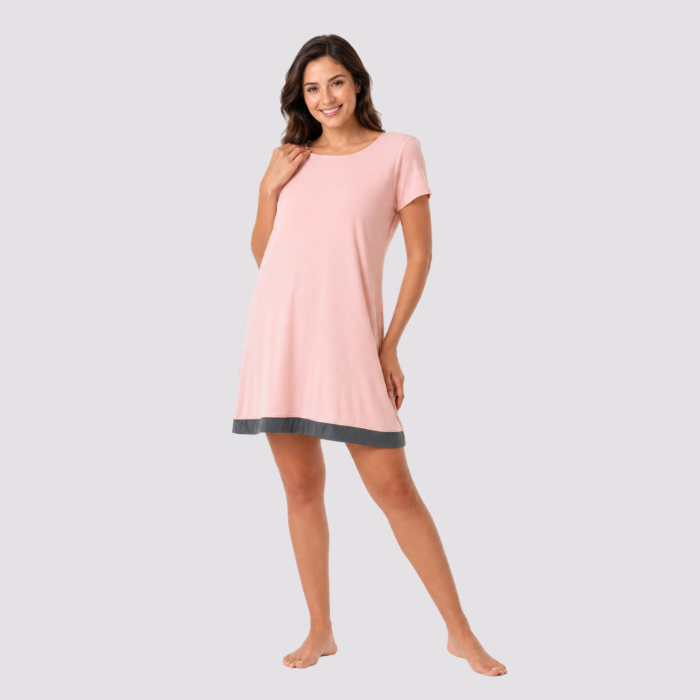 Women Short Sleeve Comfy Shirt Dress