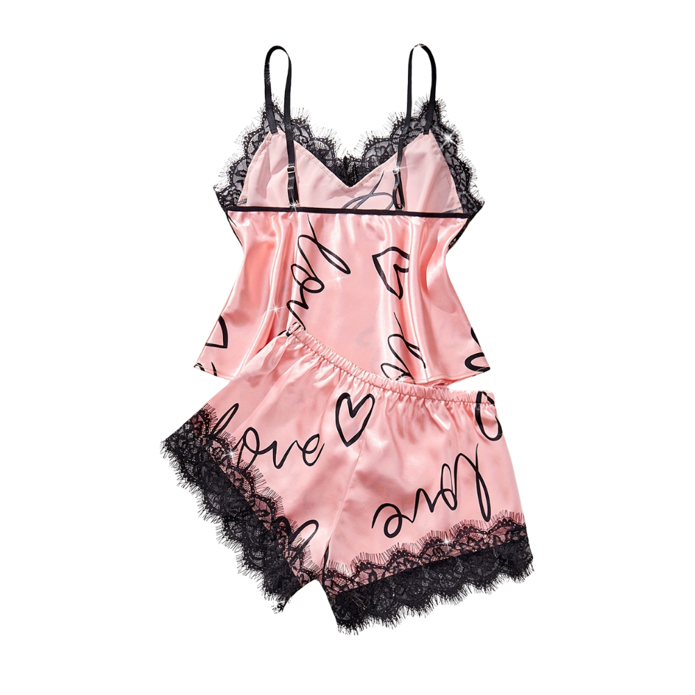 Lace Spaghetti Top Set Pajamas For Women