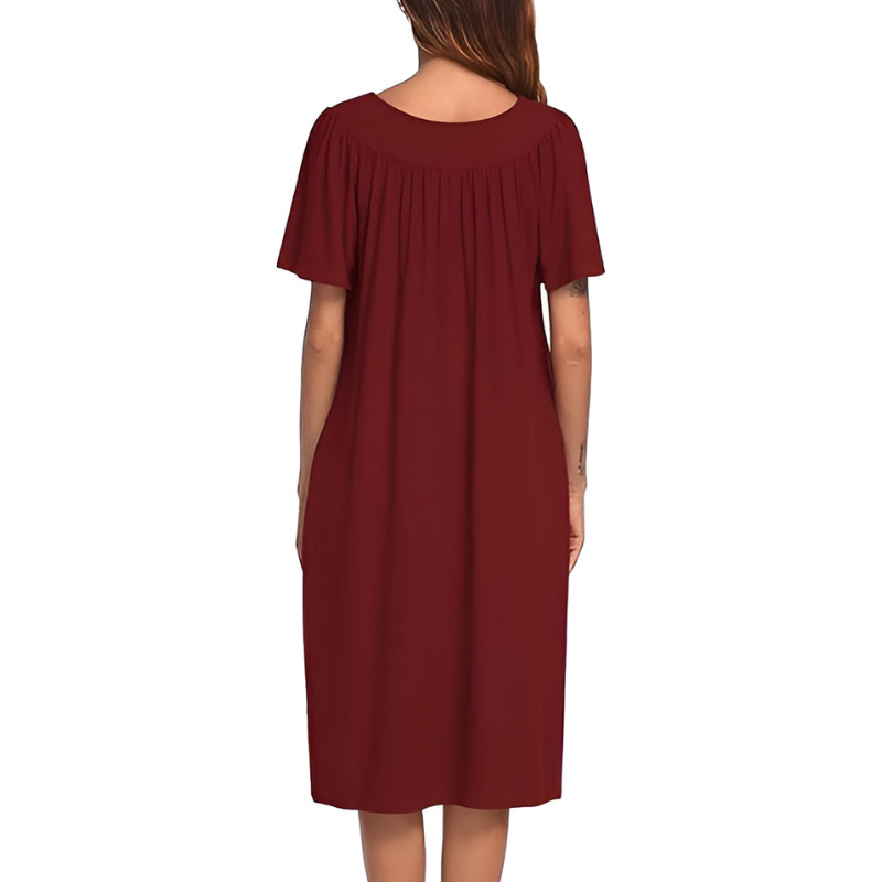 Casual House Dress And Lounge Wear With Pockets For Women
