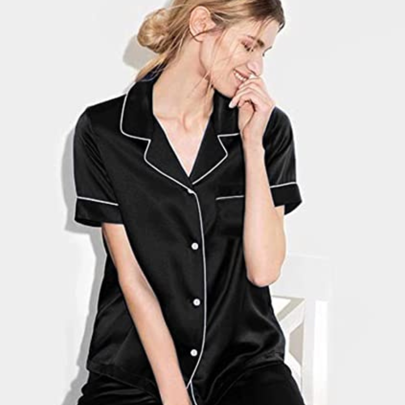 Women Silk Satin Two Piece Sleepwear