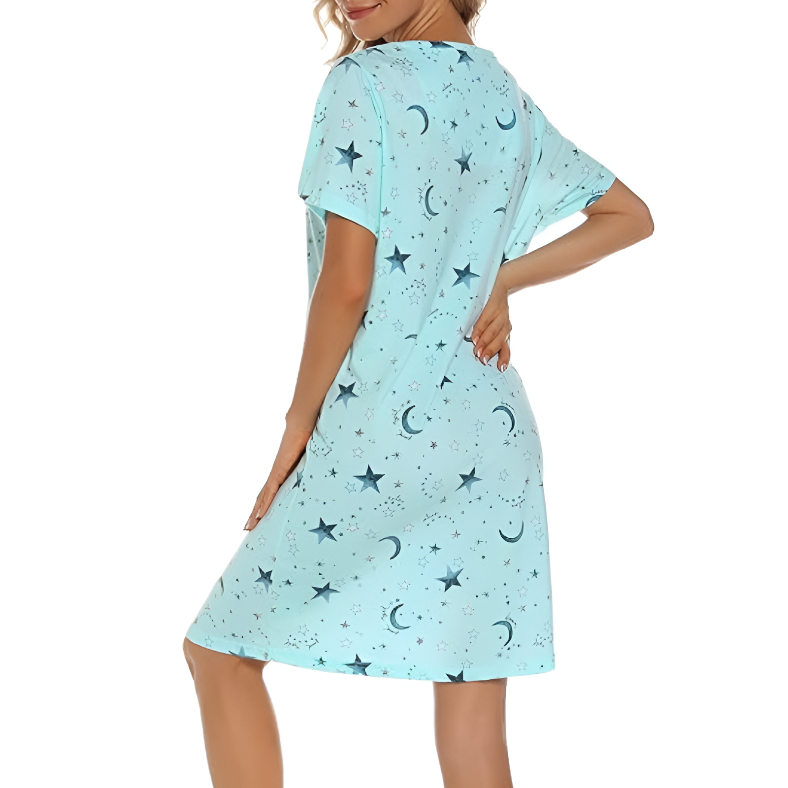 Plus Size Sleep Shirt For Women With Printed Design