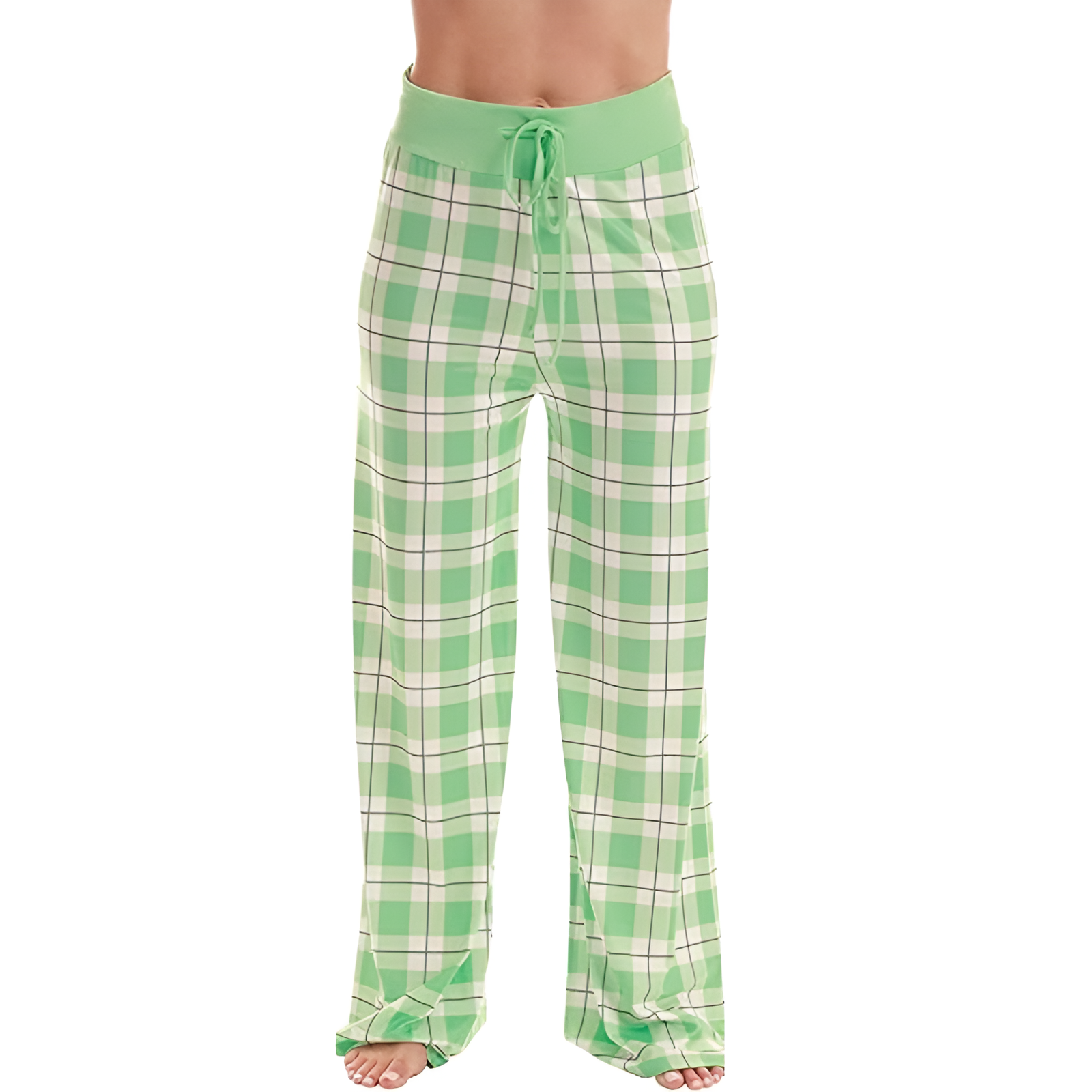 Wide Lounge Pajama Pants With Drawstring