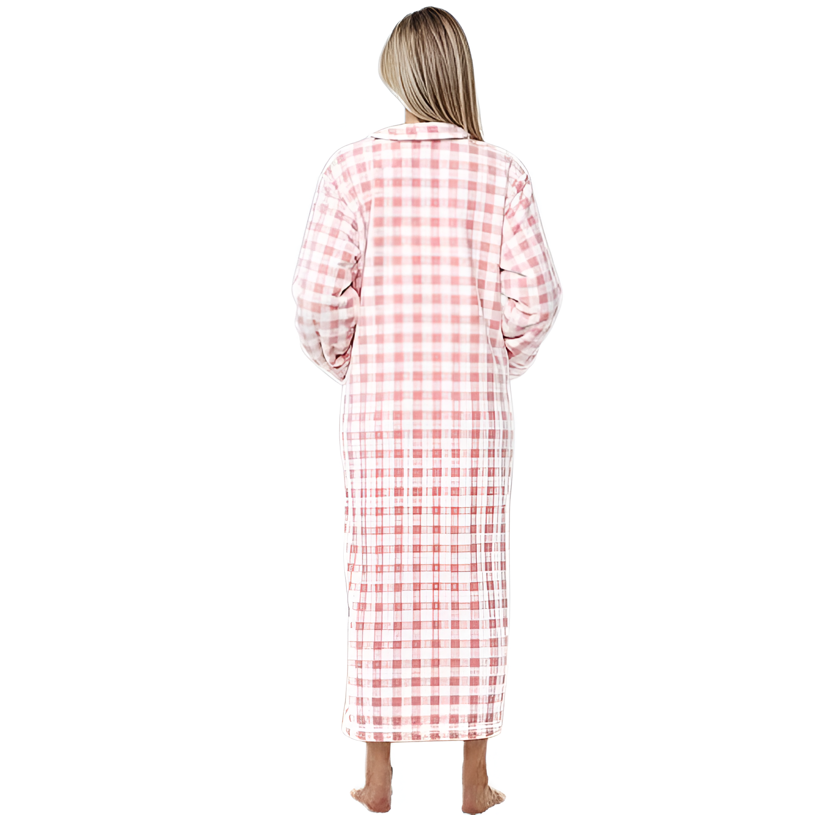 Long Zip Up Robes Plush Zipper Robes For Plus Size Housecoats Zipper Front