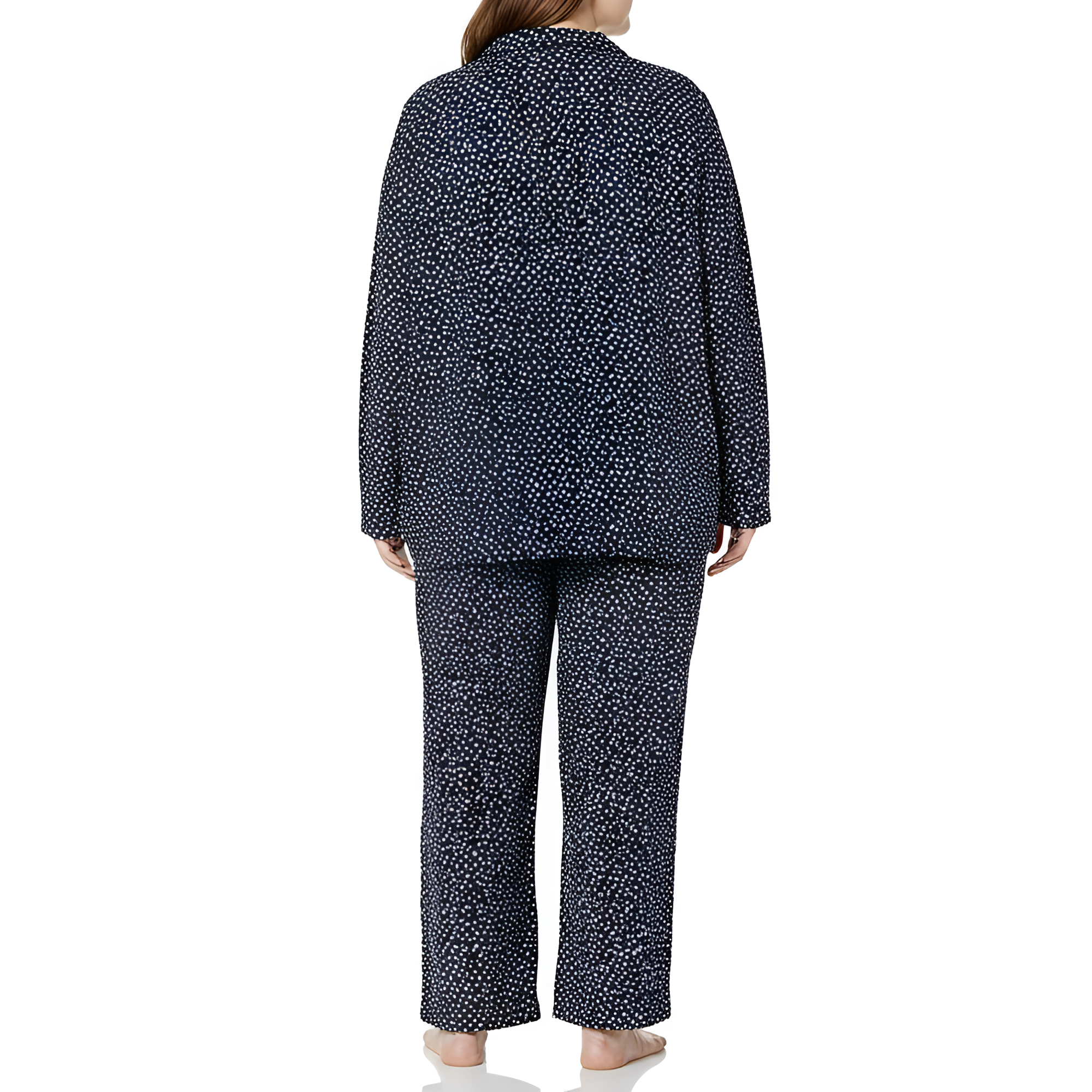 2 Piece Classic Flannel Button Down Pajama Set With Pants